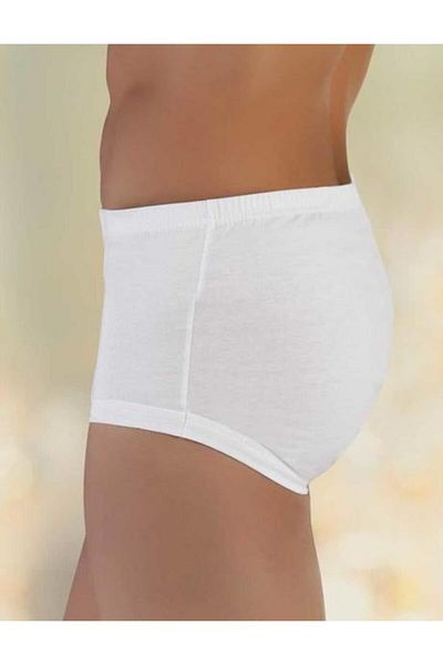 Şahinler Men's White Combed Com Slip Panties