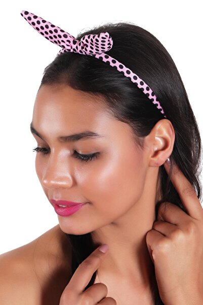 hahai accessories Hahai Women's Thin Band Polka Dot Bow Crown