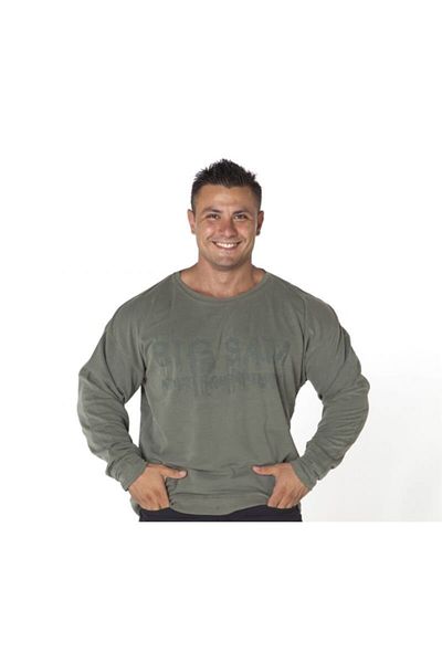 Big Sam Men's Green Comfortable Cut Sweatshirt 4520