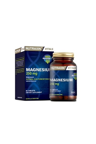Nutraxin Magnezyum Takviyesi 250 Mg 60 Tablet