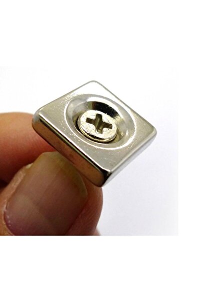 Mıknatıs Ar-Ge 50x20x3mm 10x5mm 2 Havşalı Güçlü Neodyum Mıknatıs 2 Adet