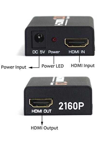 Alfais 4442 4k 2160p Hdmi 2.0 Repeater Dişi Dişi Kablo Extender Uzatıcı Ekleme Adaptörü
