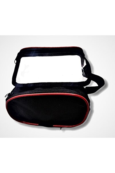 ERSEPLUS Bisiklet Heybe Çantası Kadro Üstü 6 Inç Telefonlu Siyah-kırmızı