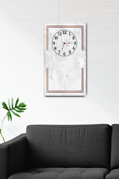 White Marble Look | Decorative Glass Wall Clock
