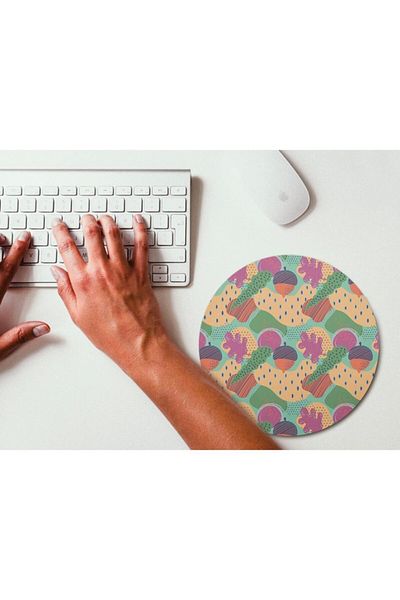 WuW Mouse Pad rotund cu model ghindă