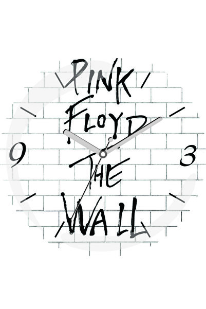 3M Pink Floyd the Wall Silent Mite Curved Real Glass Wall Clock