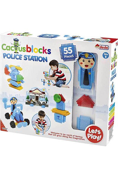 Fillikutum Grandpa Cactus Blocks Police Station 55 Pieces