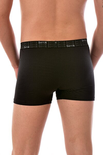 Berrak 4475 ERKEK ÇİZGİLİ LİKRALI BOXER 3 ADET
