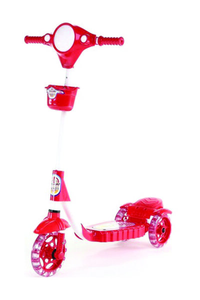 Xscooty Kırmızı Silikon 3 Tekerlekli Frenli Scooter