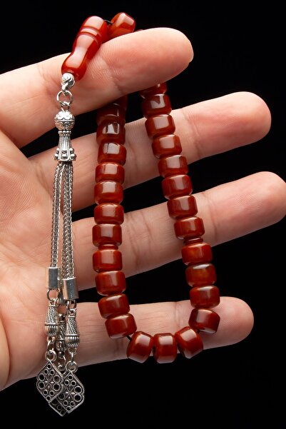 OTTOTESBİH Mărgele de rugina pentru bărbați, în tonuri otomane, iraniene, lungime la încheietura mâinii, 7x10 mm