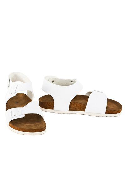 JustBow Λευκά σανδάλια Unisex Ανατομική Σόλα