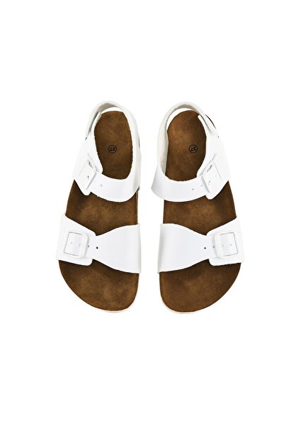 JustBow Λευκά σανδάλια Unisex Ανατομική Σόλα