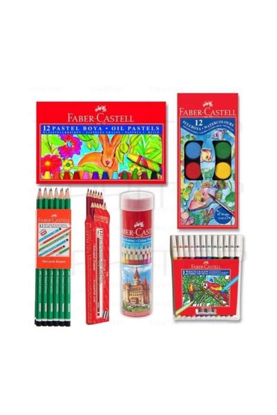 Faber Castell 6 Piece Set School Stationery Dry Watercolor Pen