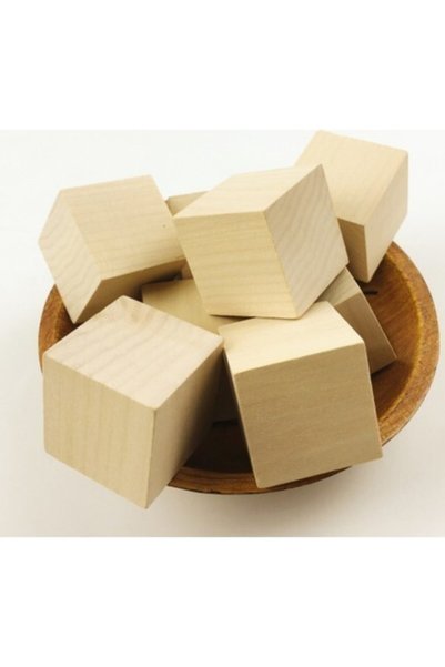 iAhşap (7x7x7 cm 10 Adet) Kavak Hobi Ahşap Küp