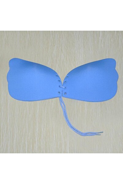 VB BUTİK Kadın Mavi Angel Bra Push-up Straplez Askısız Sütyen