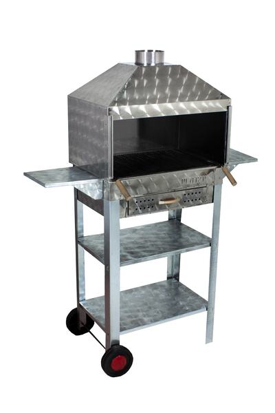 3M Mth-58 Davlumbazlı Bacalı Kanatlı Çekmeceli Maltız Izgaralı Mangal (2 Tekerlekli)