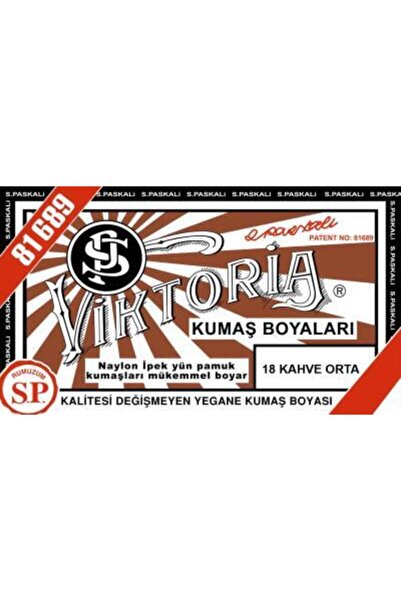 Viktoria Orta Kahve Renk Kumaş Boyası 18