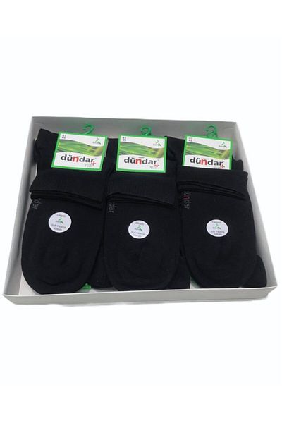 Dündar Ανδρικές κάλτσες Black Plus Bamboo Booties 12 τεμαχίων