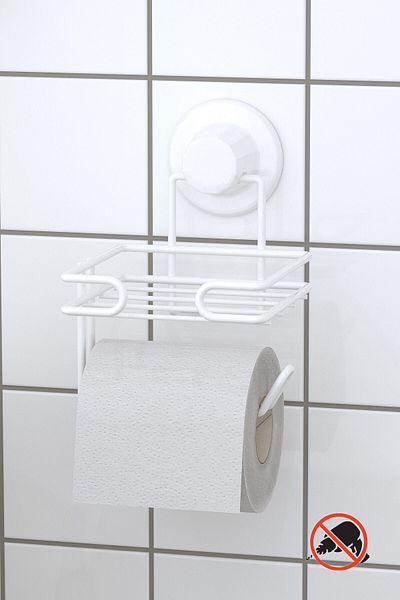Teknotel Dm275 Model White Toilet Paper Holder - Vacuum and Spare