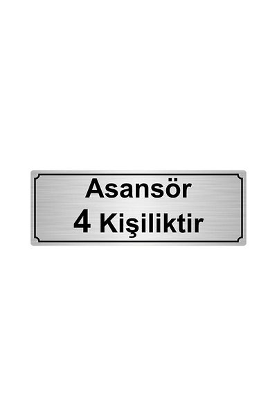 Özarslan Dizayn لافتة توجيه المصعد تتسع لـ 4 أشخاص مقاس 7 سم × 20 سم