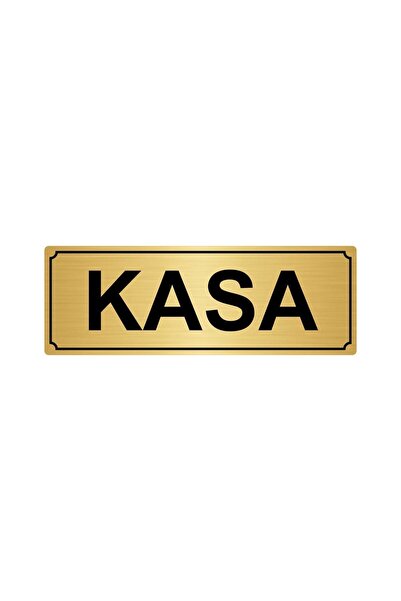 Case Orientation Plate 7cmx20cm Gold Color Metal