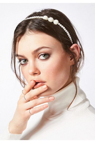 lohusahamile Lh 118 Maternity Crown with Pearls