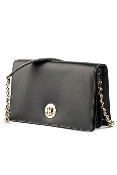 PİRCİ Caprice Askılı Deri Kadın Çantası Siyah