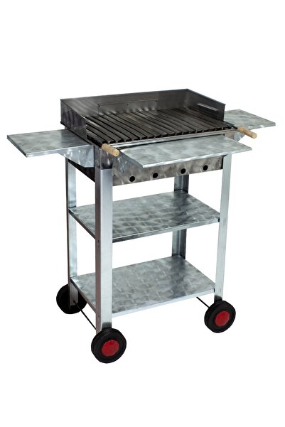 3M Mth-13 Lüx Kanatlı Battal Boy Pervazlı Lama Izgaralı Mangal (4 Tekerlekli)