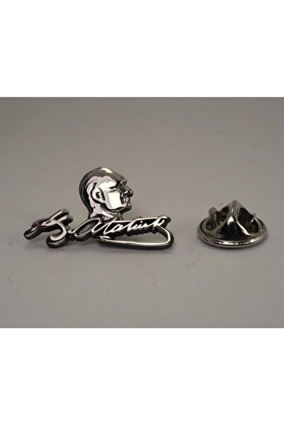 OSMANLI GÜMÜŞ Unisex Gümüş Atatürk İmzalı Rozet