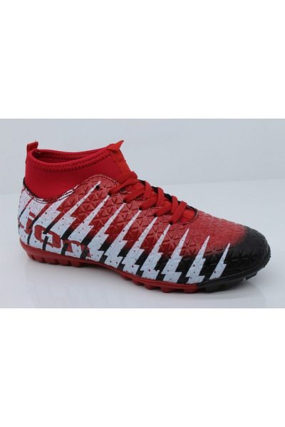 Lion Men's Black Red Astroturf Field Shoes 1452