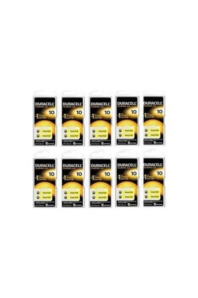 Duracell 10 Numara Kulaklık Pili 10 Paket 6'lı
