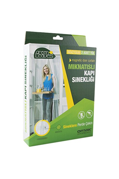 OMAK Greenleaves 2 Li Paket Magnetli Kapı Sinekliği 60x210 Cm