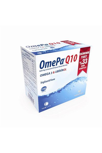 Omepa Fish Oil and Coenzyme Q10 Food Supplement 90 Capsules