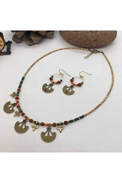 Porsuk Alternatif Handmade Ethnic Authentic Necklace Earring Set