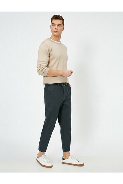 Koton Graue Herrenhose mit Taschendetail