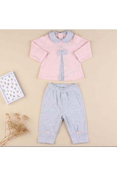 Mini Ropa Baby Girl Pink Miniropa Set of 2