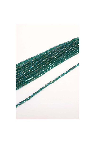 Hobigram Πράσινες κρυστάλλινες χάντρες με επίστρωση Janjan 8 mm