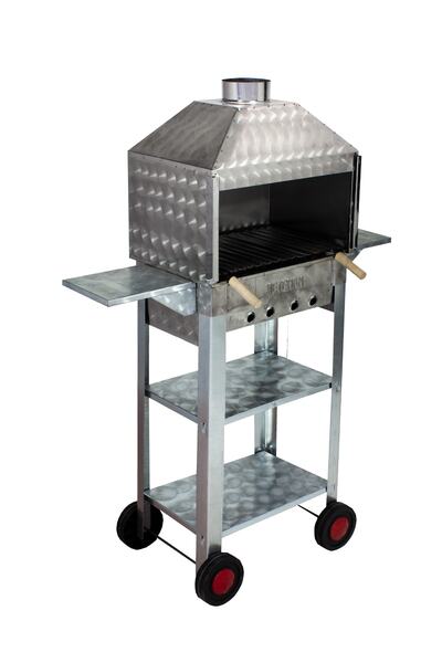 METEHAN MANGAL SOBA Mth-85 Davlumbazlı Bacalı Kanatlı Lama Izgaralı Mangal (4...