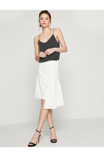 Koton Women's White Normal Waist Skirt
