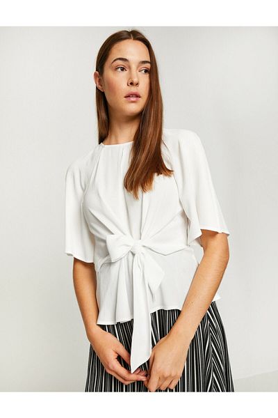 Koton Weiße Damenbluse 8YAK68708PW