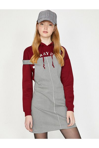 Koton Dámské černé Gingham šaty