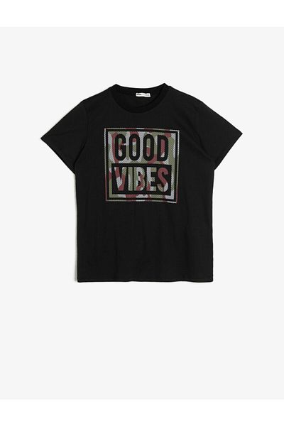 Koton Kids Tricou negru pentru băiat