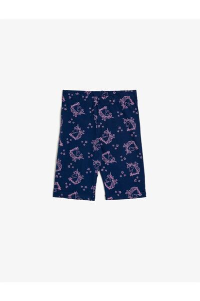 Koton Κοριτσίστικο καλσόν με μονόκερο κανονικό μπλε μονόκερο