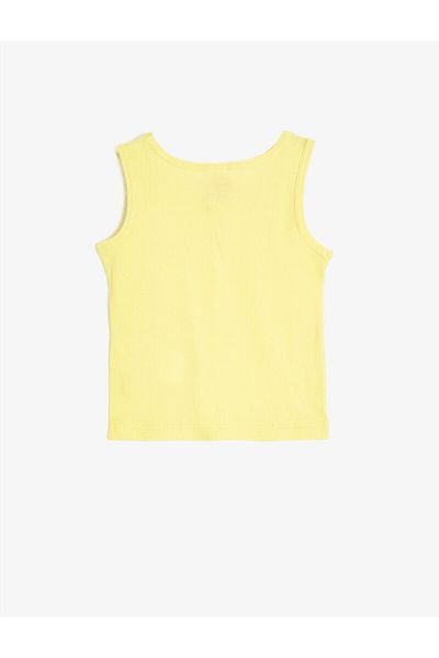 Koton Baby Girl Yellow Sleeveless Plain Undershirt
