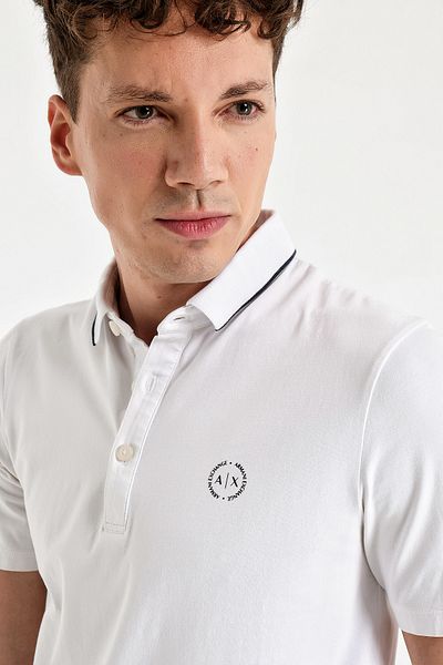 Armani Exchange Λευκό ανδρικό μπλουζάκι