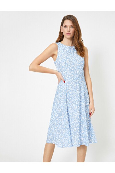 Koton Γυναικείο φόρεμα με λευκό σχέδιο