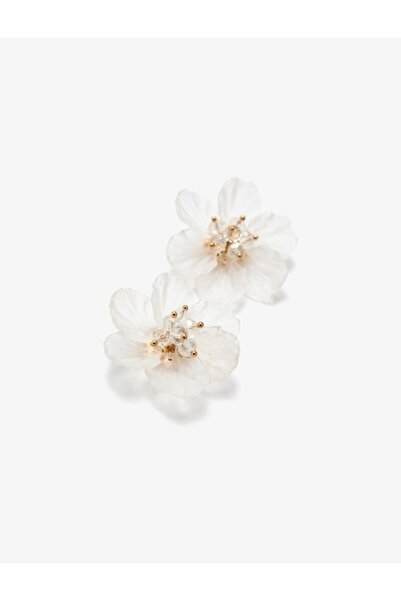 Koton Crystal Embellished Flower Earrings