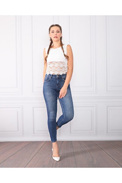 Darkly Jeans Kadın Mavi Super Skinny Fit Jean Pantolon