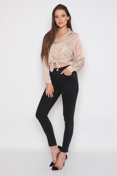 Darkly Jeans Kadın Super Skinny Fit Siyah Jean Pantolon