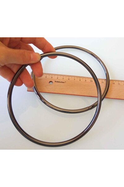 angel çanta aksesuar Mâner de geantă din metal de culoare afumată de 13 cm